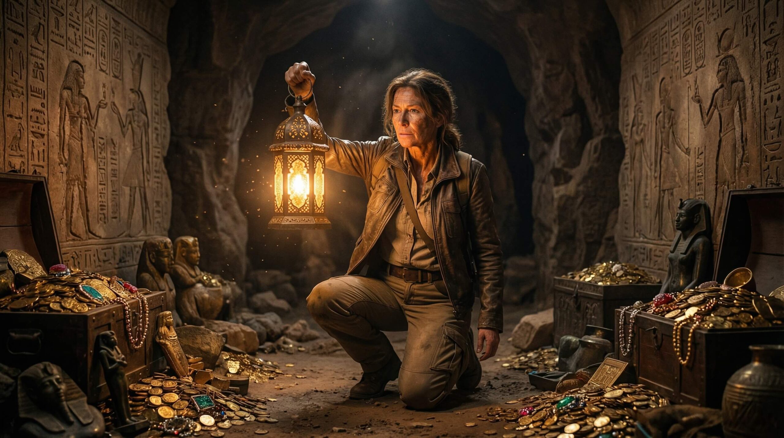 Archaeologist exploring ancient mystery