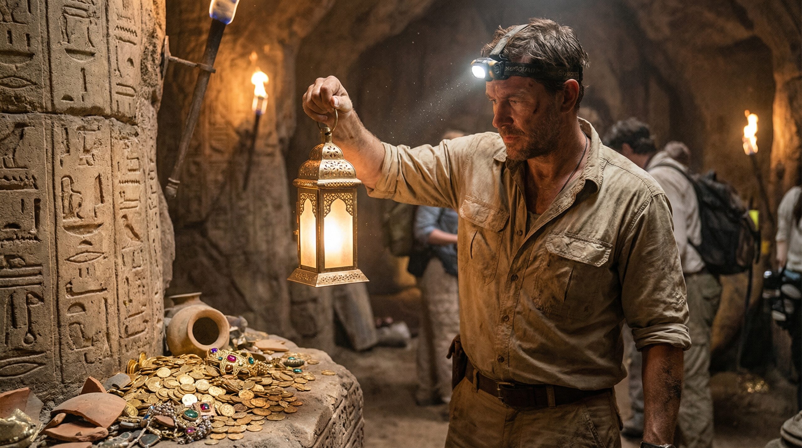 Archaeologist exploring ancient mystery