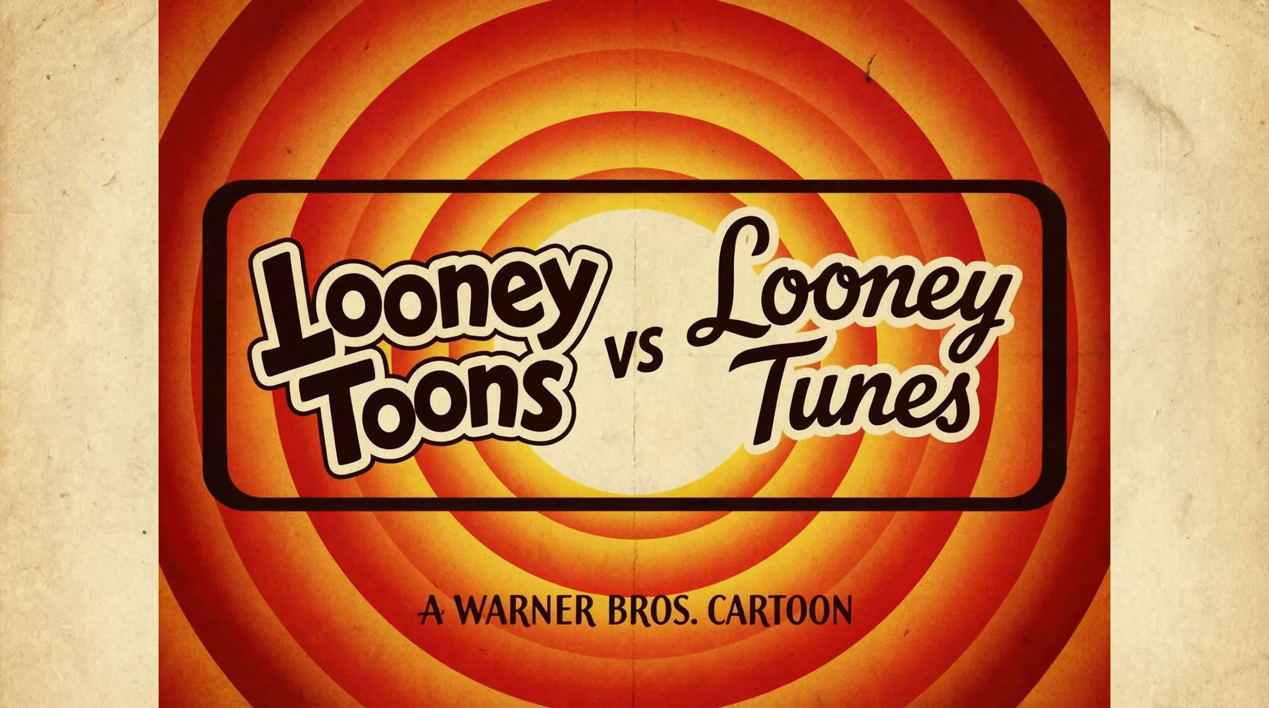 Looney Tunes vs Toons logo comparison