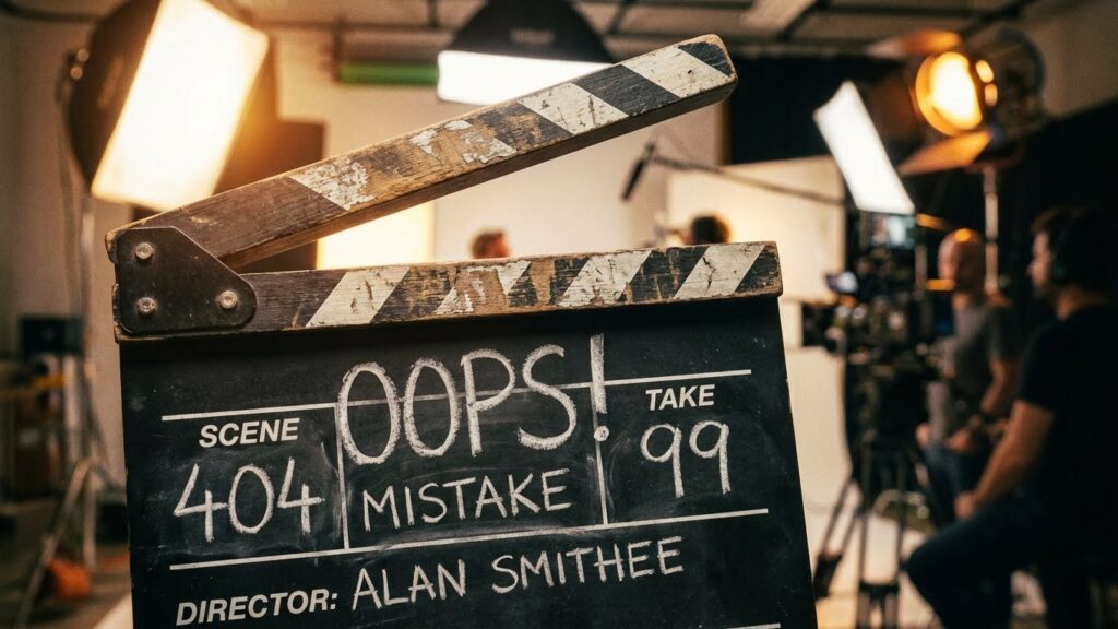 Famous Movie Mistakes clapperboard
