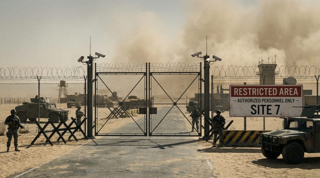 Restricted area security gate