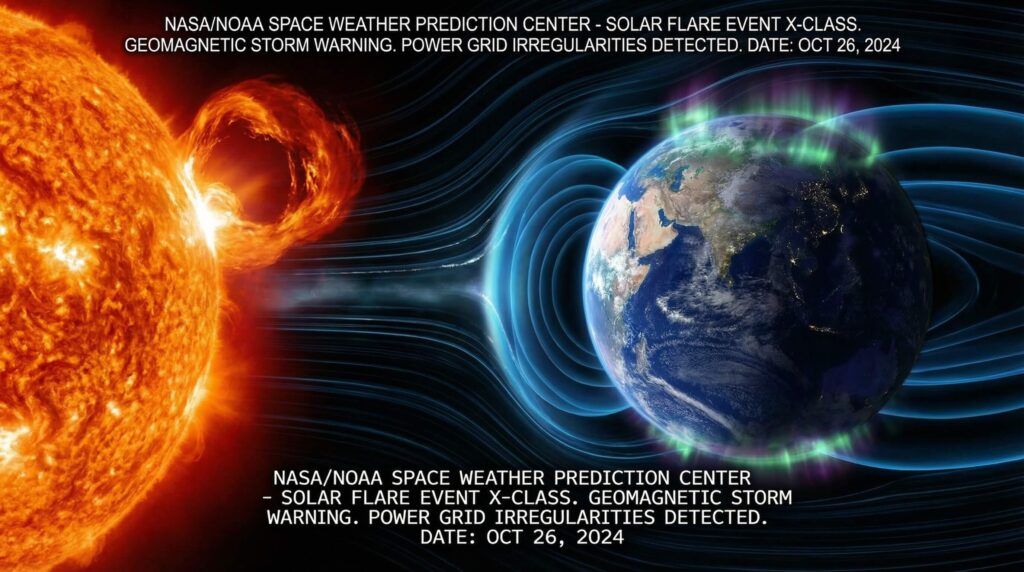 Solar superstorm hitting Earth