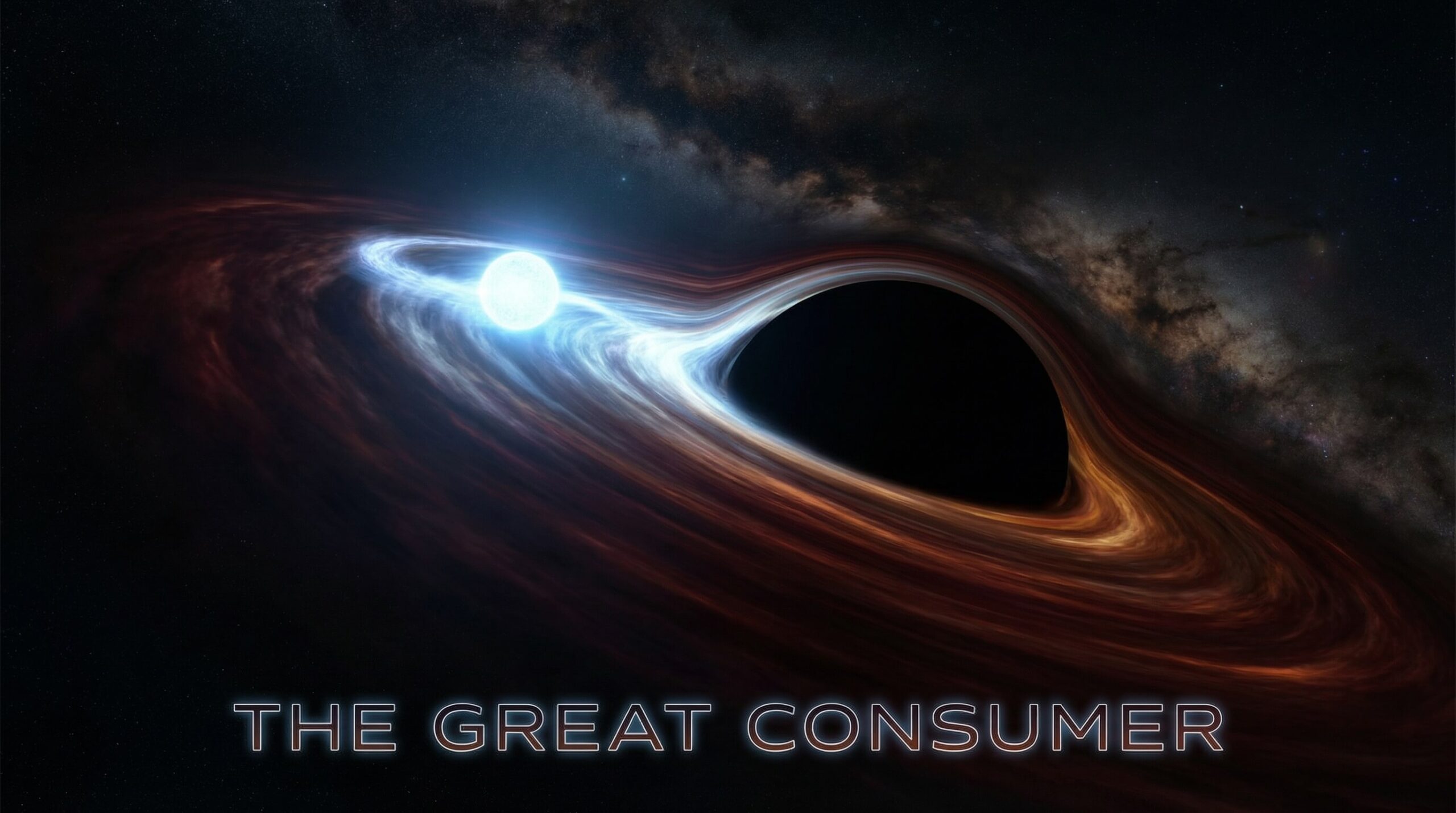 Black hole destroying a star