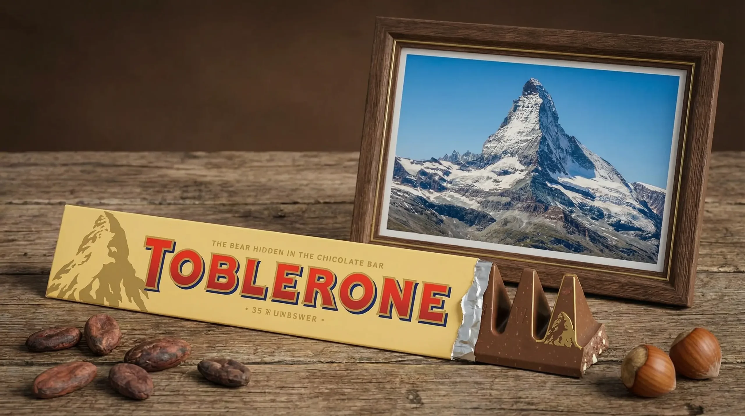 Toblerone logo hidden bear