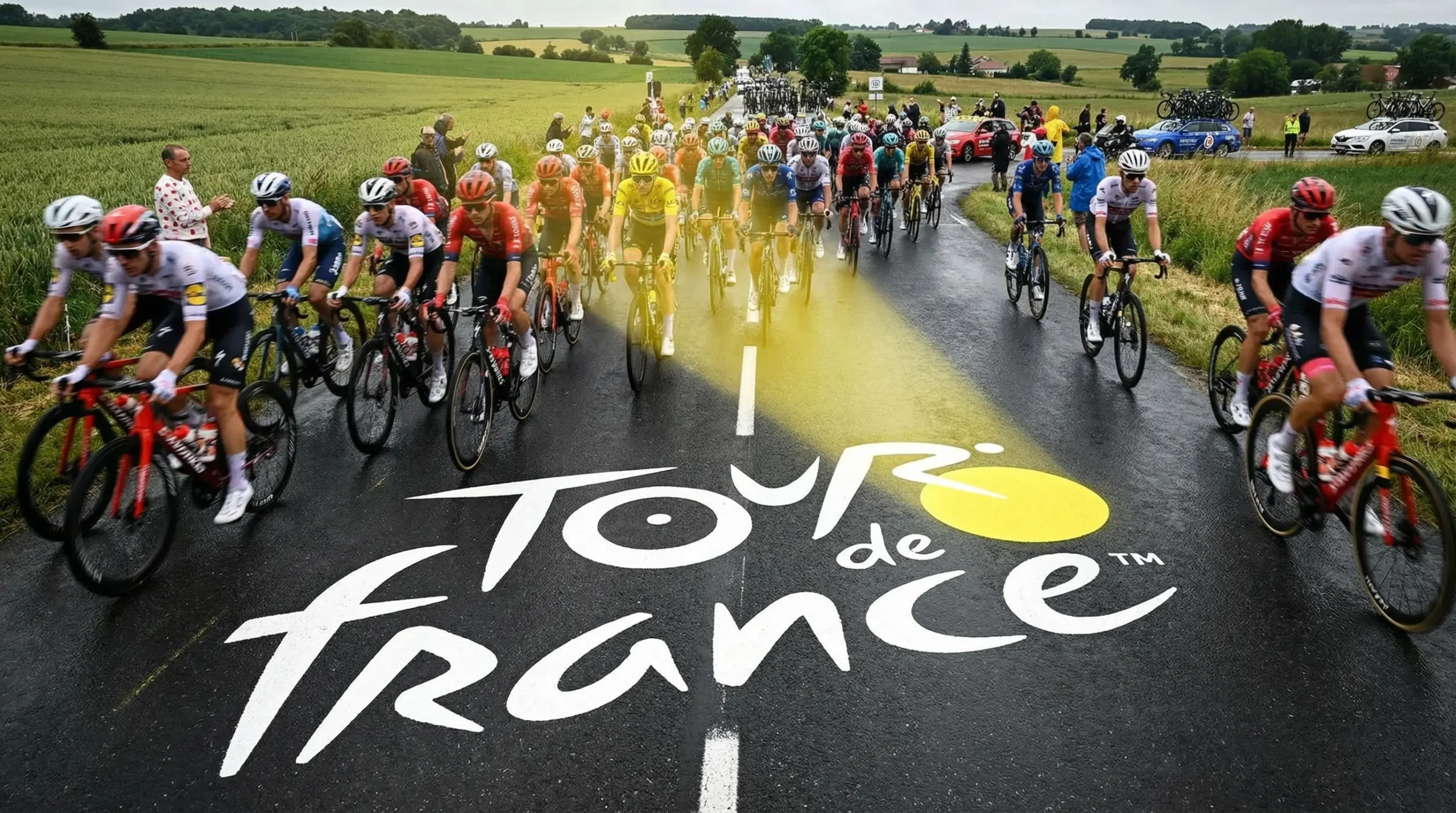 Tour de France logo cyclist shape
