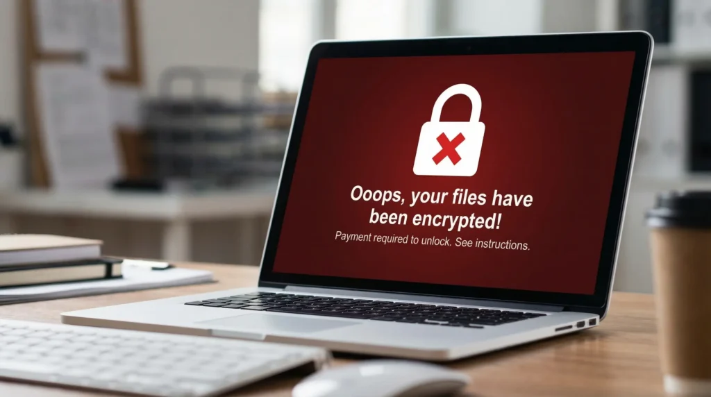 WannaCry ransomware locked screen