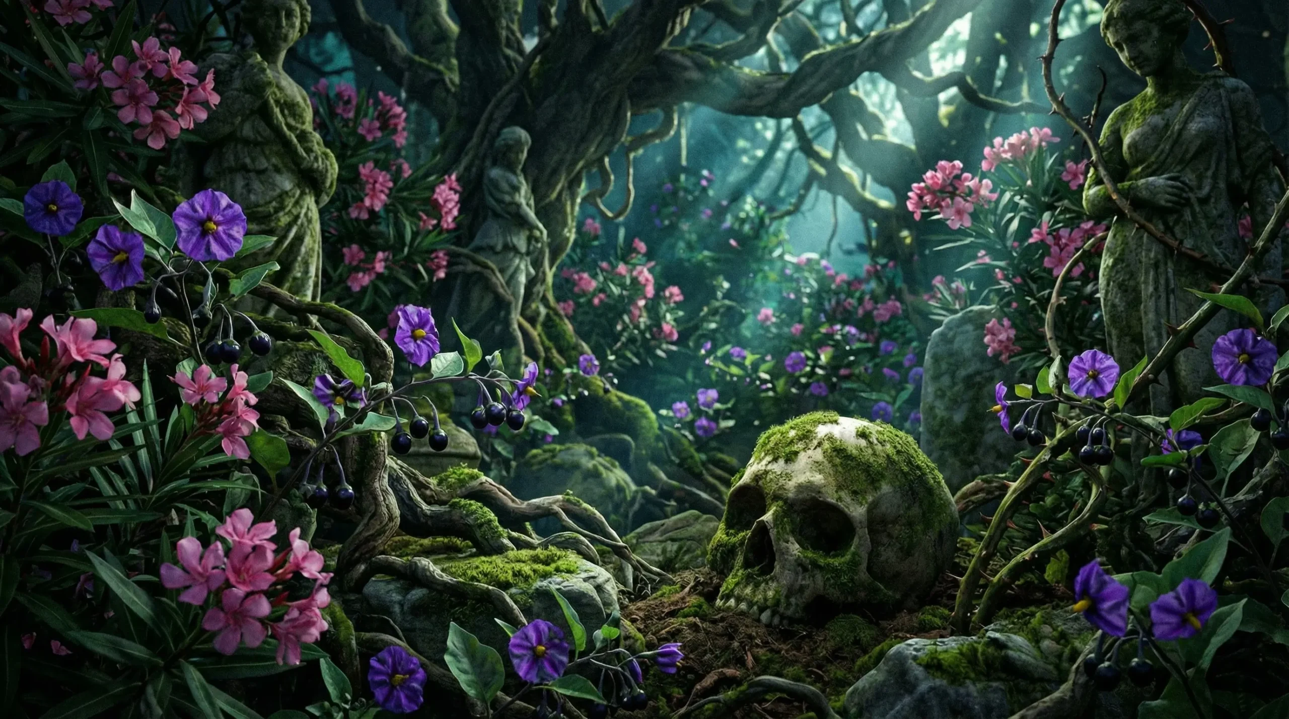 Beautiful but Deadly Plants garden concept