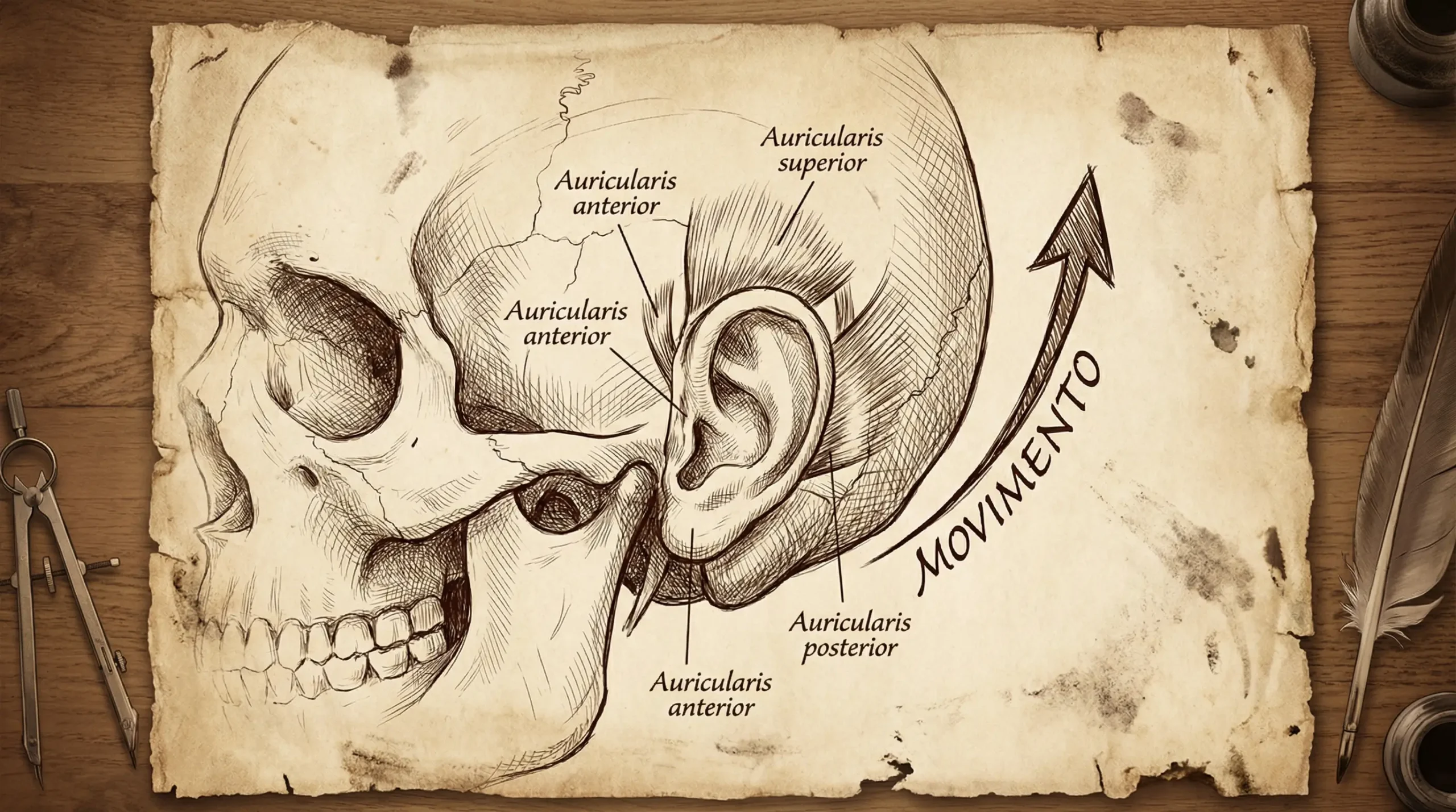 Auricular muscles for ear wiggling