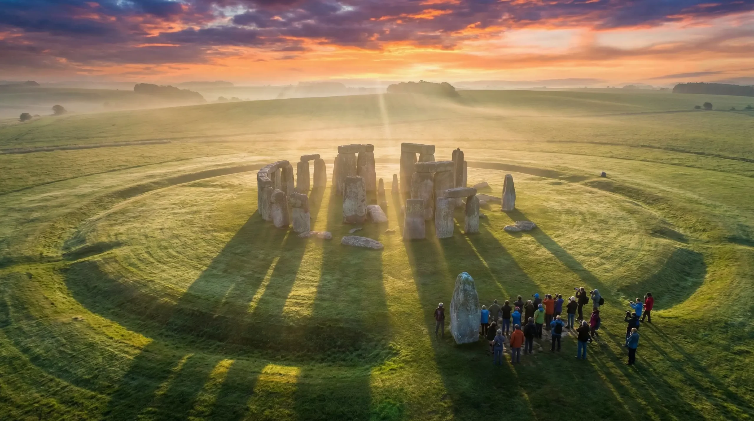 Mysterious Ancient Structures at Stonehenge sunrise