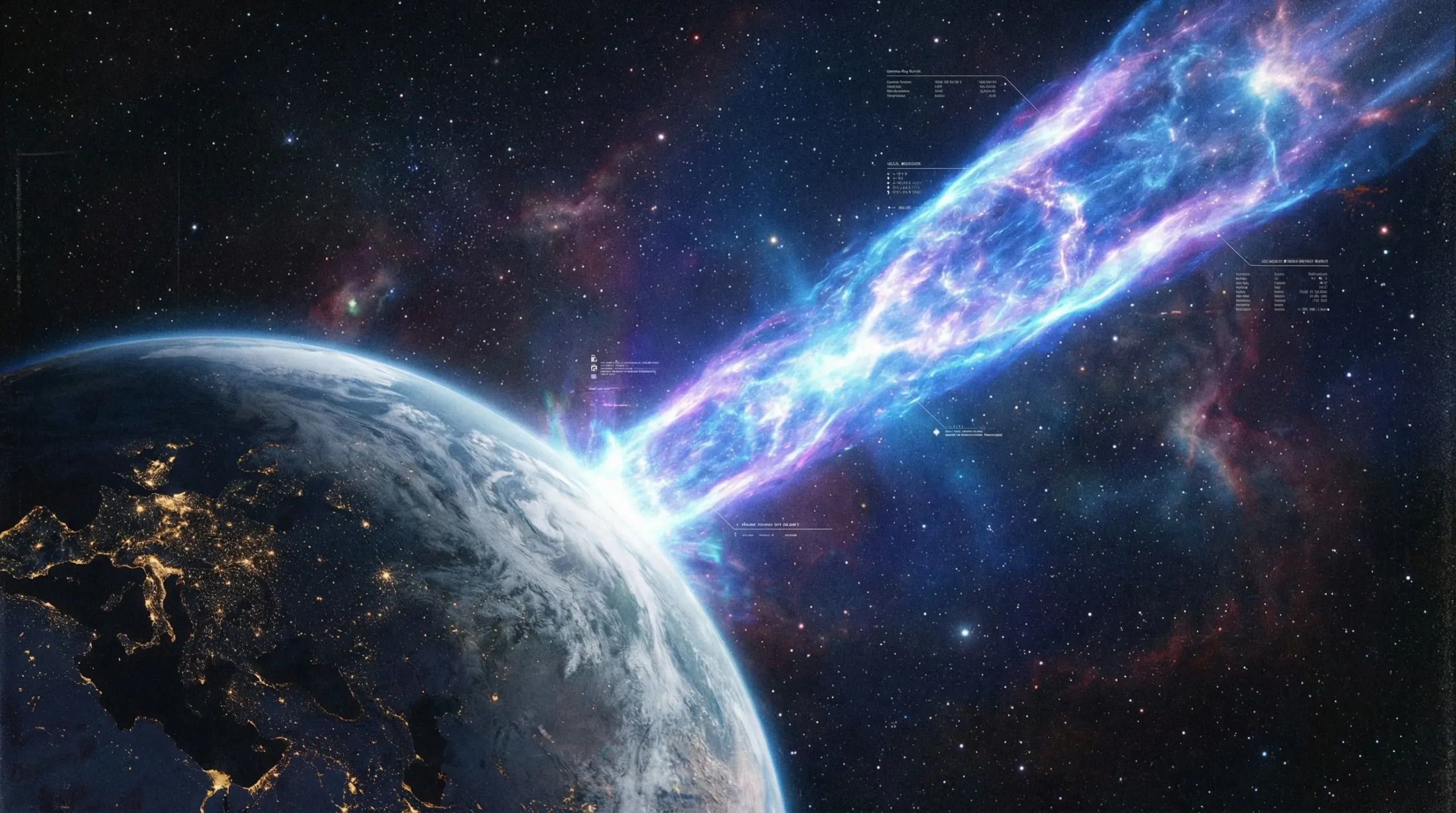Terrifying Space Phenomena Gamma-Ray Burst hitting Earth