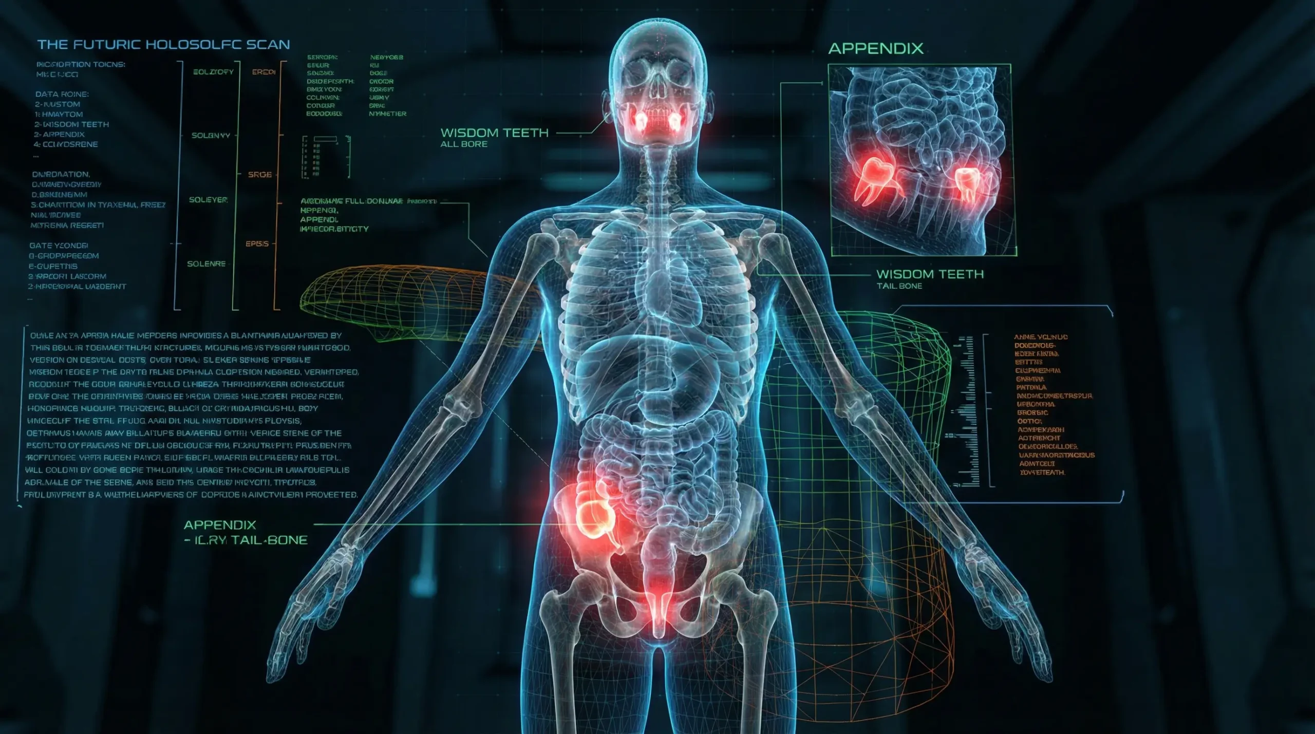 Useless Body Parts location on human body