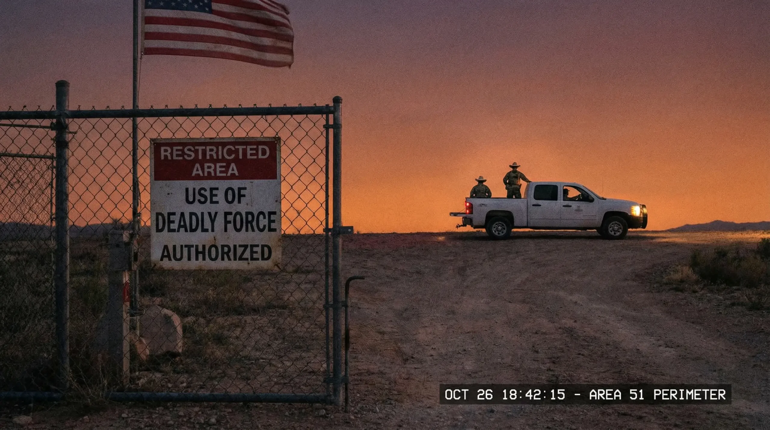 Area 51 heavily guarded gate
